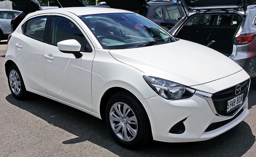 Zoom Zoom with a Mazda car loan Mazda2 Neo in White