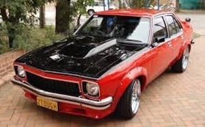 Red and Black Holden Torana